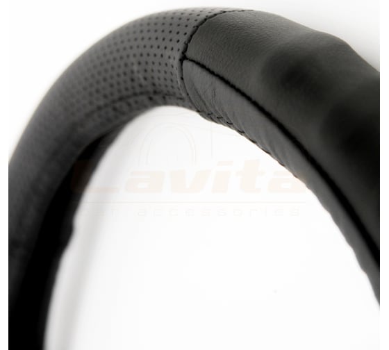 Оплетка на руль LAVITA черная кожанная 39-41 см LA 26-B317-1-L