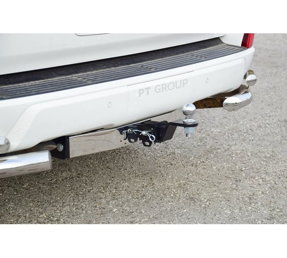 Фаркоп PT Group ТСУ со съемным квадратом, с нержавеющей накладкой, Toyota LC 200 2007-н.в., Lexus LX 2016-н.в. 09041502