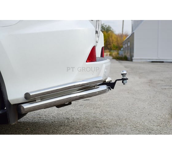 Фаркоп PT Group ТСУ со съемным квадратом, с нержавеющей накладкой, Toyota LC 200 2007-н.в., Lexus LX 2016-н.в. 09041502