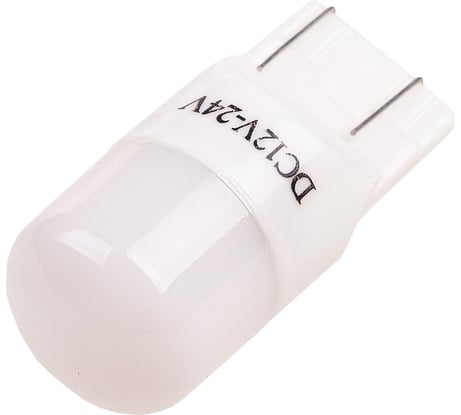 Автолампа SKYWAY светодиодная, T10W5W, 12 В, 6SMD, 1 контакт, силикон, белая, салон, габариты, номер, стопы S08202046