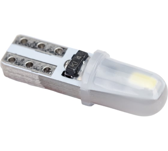 Автолампа SKYWAY светодиодная, T5W1.2W, 12 В, 2SMD, 1 контакт, биполярная, белая, (в компл. 10 шт.) S08201458