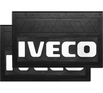 Брызговик ДАЛИ-авто задн. 580*360*7 IVECO, резина, объемный, белая надпись, к-т DA-02185