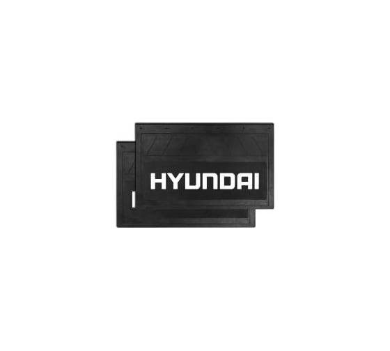Брызговик ДАЛИ-авто задн. 580*360*7 HYUNDAI резина, объемный, белая надпись, к-т DA-02190