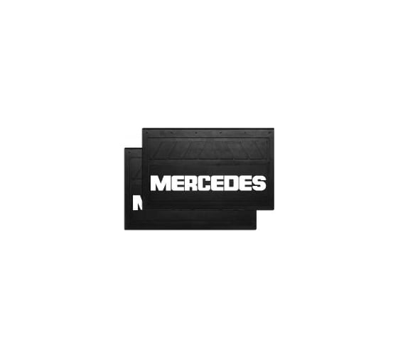 Брызговик ДАЛИ-авто задний 580*360*7 MERCEDES, резина, объемный, белая надпись, к-т DA-02181 1