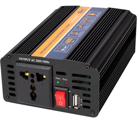 Автомобильный инвертор KRAFT 12/220 В, 600 Вт KT 835665