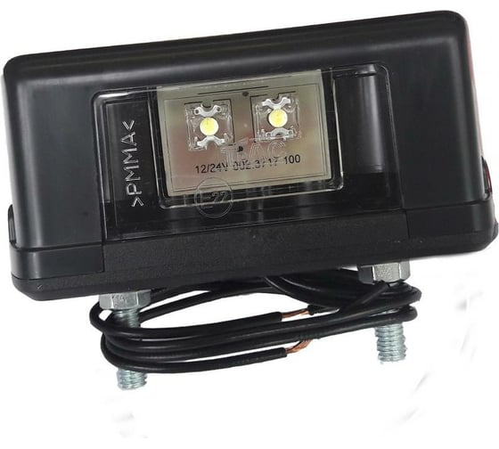 Фонарь подсветки номерного знака ДАЛИ-авто LED, черный, прямоугольный, 12/24 В DA-01892 1