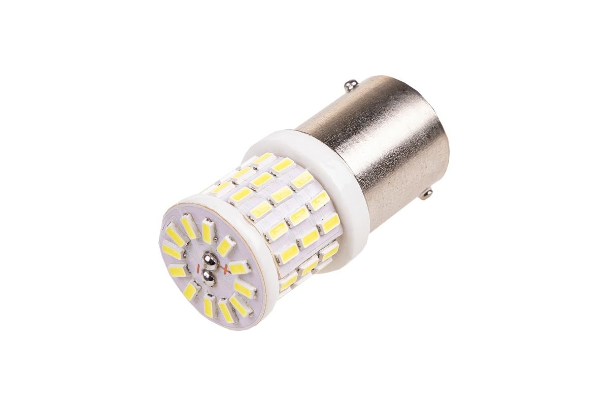 Автолампа SKYWAY диод S25 P21W 12V 62SMD BA15s 1-конт Белая задний ход,  повороты S08201427 - выгодная цена, отзывы, характеристики, фото - купить в  Москве и РФ