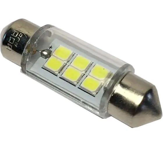 Светодиод Nord-Yada T11x41-S8.5 (6SMD) 12V C5W 0.36W 36 lm, белый TM 2 шт в 1 упаковке 902685 1