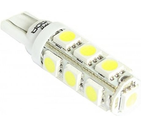 Светодиод Nord-Yada T10-13SMD (size 5050) 12V W5W белый 1.6W 52lm (2 шт в 1 упаковке) 902397