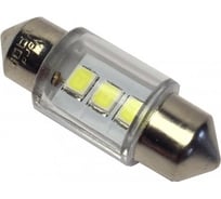 Светодиод Nord-Yada T11x31-S8.5 (3SMD size 2835) 12V в колбе белый 0.18W 18lm SV8.5 TM (2 шт в 1 упаковке) 904241