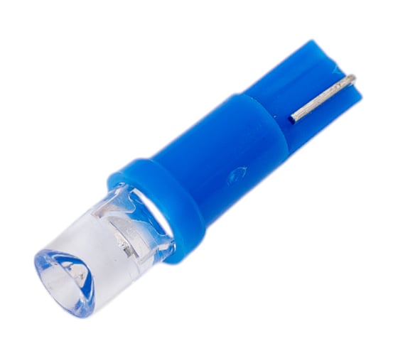 Светодиод Nord-Yada T5-01 (1LED) 12V W1,2W Base:W2,0x4,6d 0.13W 0.4 lm конус синий (2 шт в 1 упаковке) 900278
