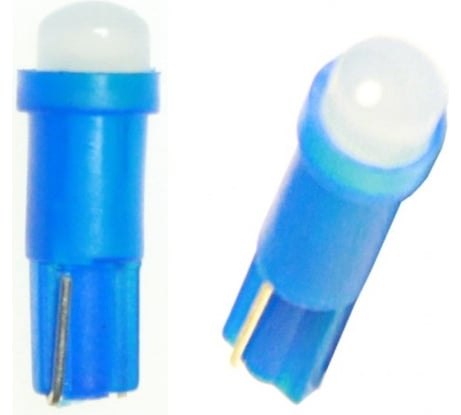 Светодиод Nord-Yada T5-01 (1LED) 12V W1.2W Base:W2.0-4.6d синий 0.24W 2lm COB (2 шт в 1 упаковке) 904708