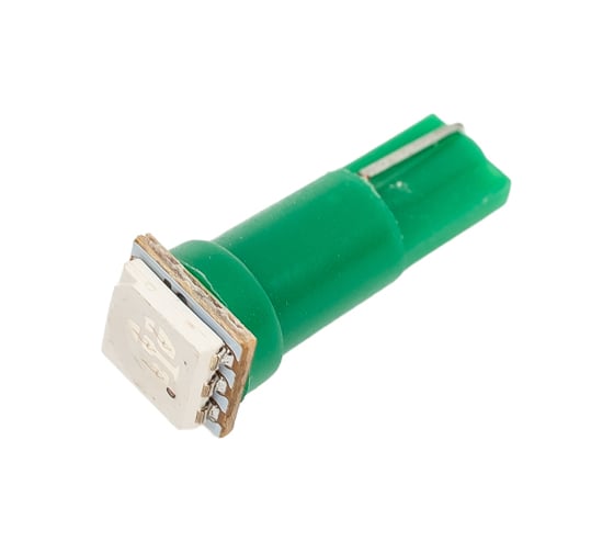 Светодиод Nord-Yada T5-02 (1SMD) 12V W1,2W Base:W2,0x4,6d 0.1W зеленый (2 шт в 1 упаковке) 901145