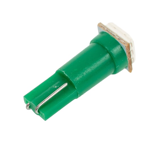 Светодиод Nord-Yada T5-02 (1SMD) 12V W1,2W Base:W2,0x4,6d 0.1W зеленый (2 шт в 1 упаковке) 901145