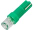 Светодиод Nord-Yada T5-01 (1LED) 12V W1,2W Base:W2,0x4,6d 0.13W 1.8lm конус зеленый (2 шт в 1 упаковке) 900279 1