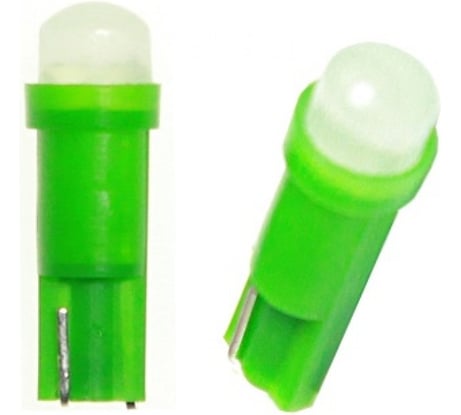 Светодиод Nord-Yada T5-01 (1LED) 12V W1.2W Base:W2.0-4.6d зеленый 0.24W 6lm COB (2 шт в 1 упаковке) 904710