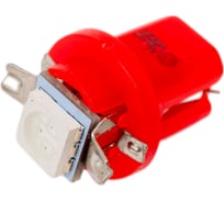 Светодиод Nord-Yada T5 B8,5d-02 (1SMD) 12V W1.2W Base: B8.5d 0.1W 0.8 lm красный (2 шт в 1 упаковке) 901986