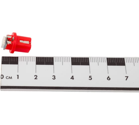 Светодиод Nord-Yada T5 B8,5d-02 (1SMD) 12V W1.2W Base: B8.5d 0.1W 0.8 lm красный (2 шт в 1 упаковке) 901986