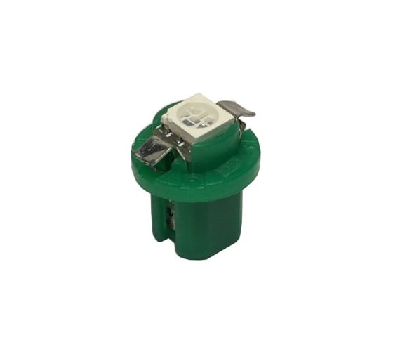 Светодиод Nord-Yada T5 B8,5d-02 (1SMD) 12V W1.2W Base: B8.5d 0.1W 3.7lm GREEN (2 шт в 1 упаковке) 901988 1