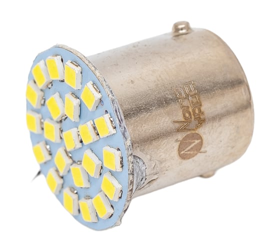 Светодиод Nord-Yada G18.5 22SMD (size 3020) 12V R10W BA15s белый 1.4W 66lm (2 шт в 1 упаковке) 904591