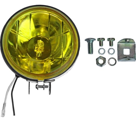 Противотуманная универсальная фара ДАЛИ-авто, d 112 мм, с лампой Н3 24V 70W, желтое стекло, 2шт, DA-02408