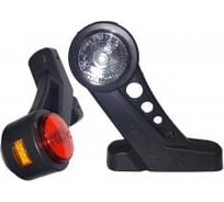 Габаритный фонарь ДАЛИ-авто LED красный-прозрачный 130мм доп габарит сбоку 12В/24В DA-01885