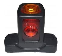 Габаритный фонарь ДАЛИ-авто LED красный-прозрачный 90 мм квадрат 12В/24В DA-01889