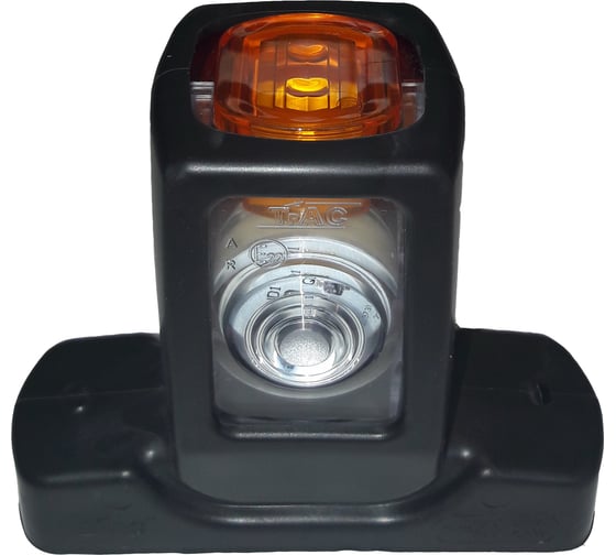 Габаритный фонарь ДАЛИ-авто LED красный-прозрачный 90 мм квадрат 12В/24В DA-01889