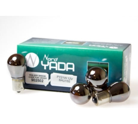 Лампа Nord-Yada PY21W 12V BAU15s (silver vision) (указатель поворота) (10шт в 1 уп.) 902502