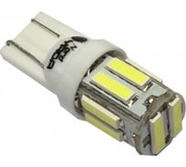 Светодиод Nord-Yada T10 10SMD 1W 12V (size 7020) W5W белый (2шт в 1 уп.) 906073