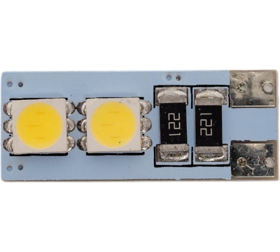 Светодиод Nord-Yada T10 BM 4SMD (size 5050)W5W(W2,1x9,5d) 12V белый 22m 1.4W (с резистором) TM (2шт в 1 уп.) 902726