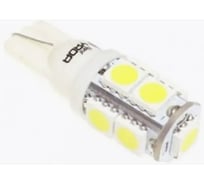 Светодиод Nord-Yada T10-9SMD (size 5050) 12V W5W белый 1.3W 54lm (2шт в 1 уп.) 902400