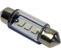 Светодиод Nord-Yada T11x36-S8.5(3SMD) 12V C5W синий 0.22W 1lm (2шт в 1 уп.) 900298