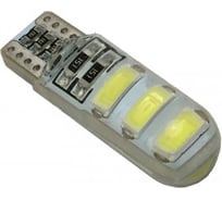 Светодиод Nord-Yada T10 6SMD (size 5730 ) W5W силикон белый 12V (2шт в 1 уп.) 906074