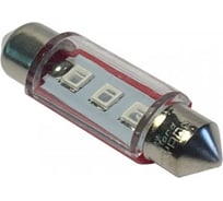 Светодиод Nord-Yada T11x36-S8.5(3SMD) 12V C5W RED красный 0.22W 1.8lm (2шт в 1 уп.) 900300