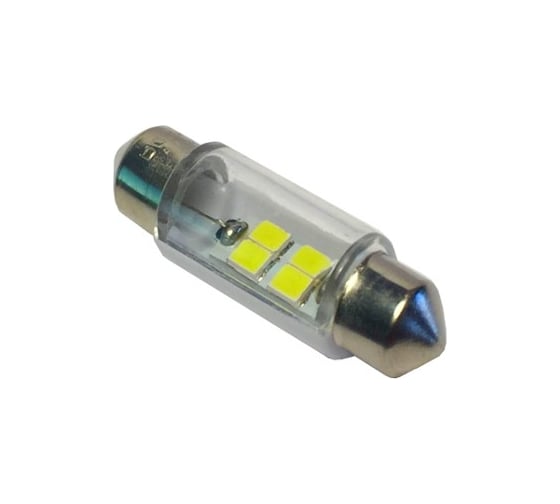 Светодиод Nord-Yada T11x36-S8.5(4SMD) 12V C5W белый 0.33W 24lm (2шт в 1 уп.) 902736 1