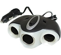 Разветвитель прикуривателя Nord-Yada 3 гнезда с пров. (88см) c подсвет.в пакете 902947