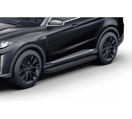 Пороги на автомобиль Rival Premium-Black Jetour X70 Plus 2023-н.в., 180 см, A180ALB.0910.1
