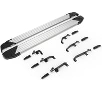 Пороги на автомобиль Rival Silver Jetour X70 Plus 2023-, рынок РФ, 180 см, F180AL.0910.1