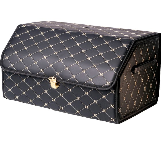 Ящик для багажника Good Sale 55x30x28 см, черный с золотой строчкой 10118BG