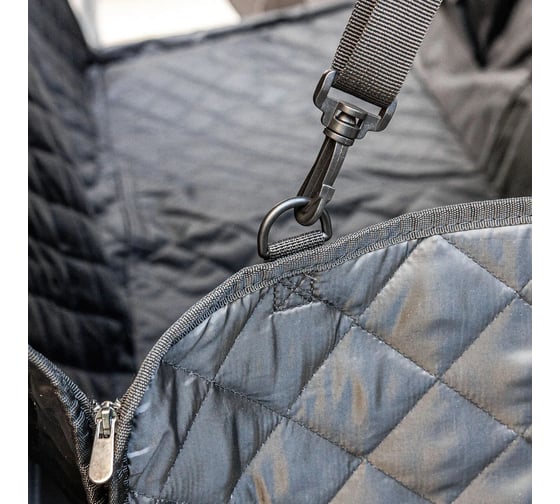Автогамак для перевозки животных Good Sale черный со стежкой, 147x137 см 10195