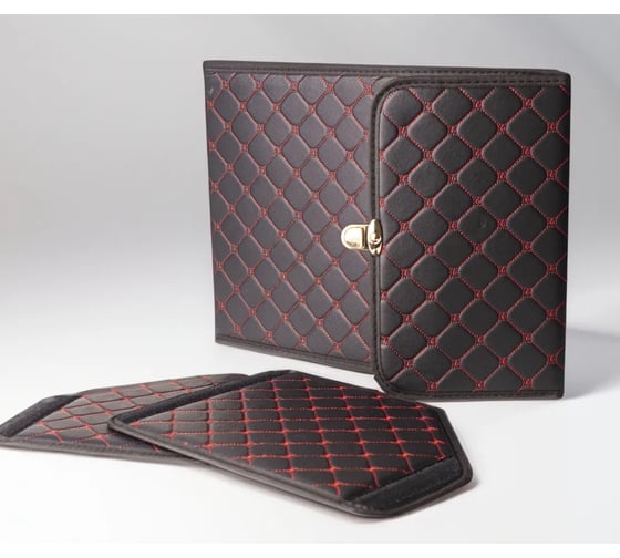 Ящик для багажника Good Sale 35x32x27 см, черный с красной строчкой 10116BR