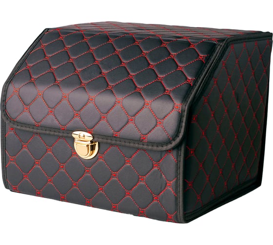 Ящик для багажника Good Sale 35x32x27 см, черный с красной строчкой 10116BR