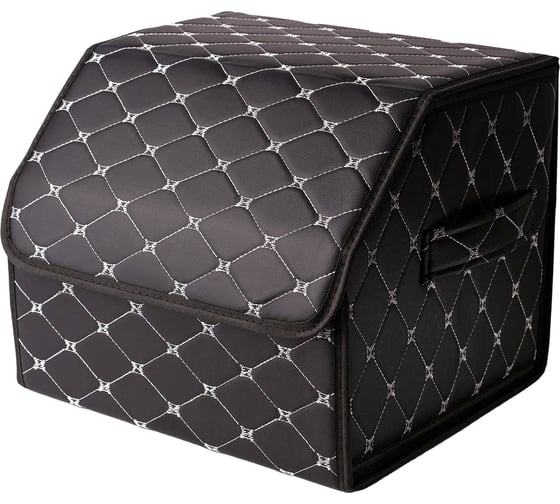 Ящик для багажника Good Sale 35x32x27 см черный с серебряной строчкой, с липучкой 10333 1