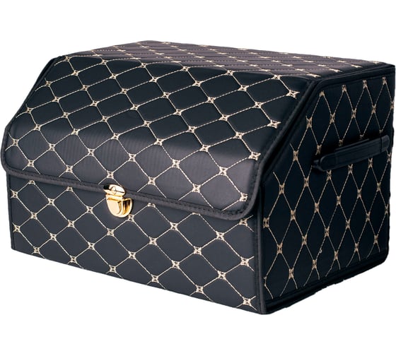 Ящик для багажника Good Sale 46x30x27 см, черный с золотой строчкой 10117BG 1