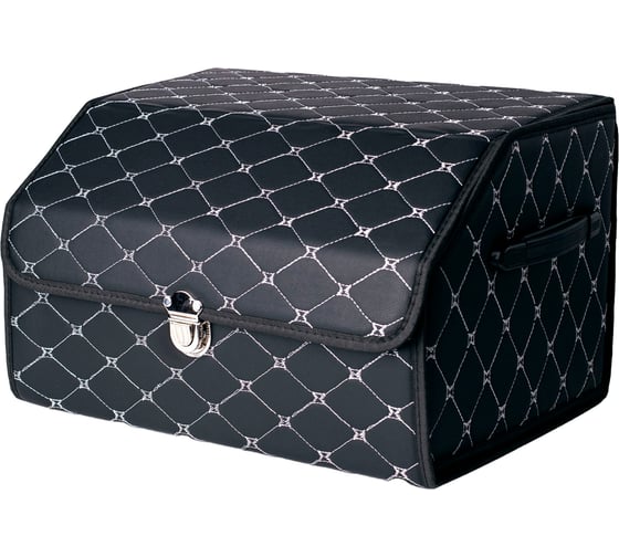 Ящик для багажника Good Sale 46x30x27 см, черный с серебряной строчкой 10117BS 1