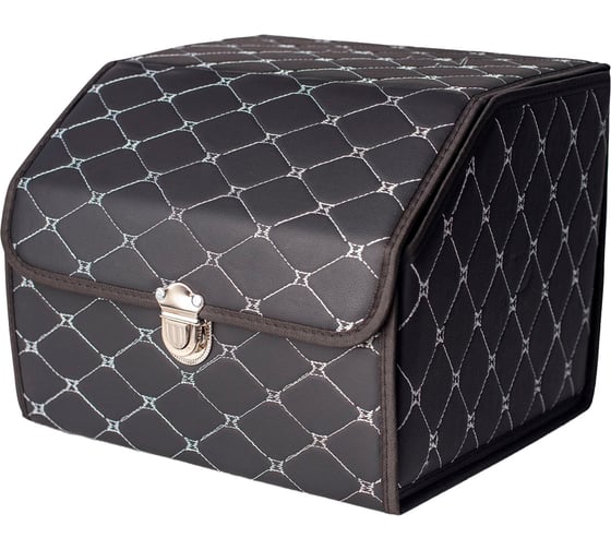 Ящик для багажника Good Sale 35x32x27 см, черный с серебристой строчкой 10116BS 1
