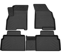 Полиуретановый салонный коврик REZKON (черный) для Geely Emgrand II (22-Н.В.) (Борт 4см) 0517005200
