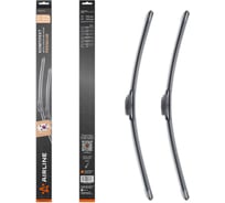 Комплект щеток стеклоочистителя Airline 350/350 мм (14/14) бескаркасные PREMIUM с креплением Крючок 9x3, 9x4 мм, 2 штуки AWBM002