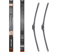 Комплект щеток стеклоочистителя Airline 450/450 мм (18/18) бескаркасные PREMIUM с креплением Крючок 9x3, 9x4 мм, 2 штуки AWBM004